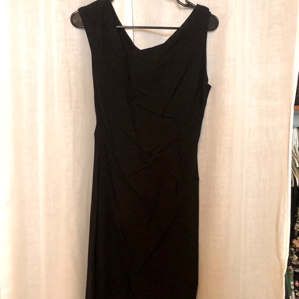 Black stretchy bodycon midi dress